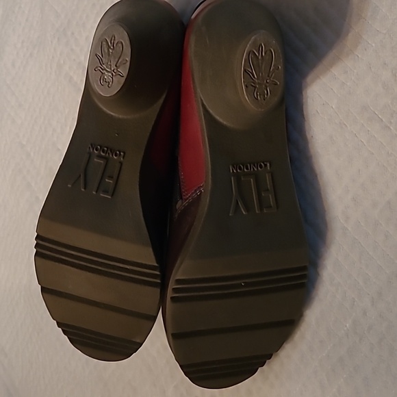 Fly London Brown/Red Zip Up Bootie, Size 39, US 8, 8.5 - Picture 7 of 9